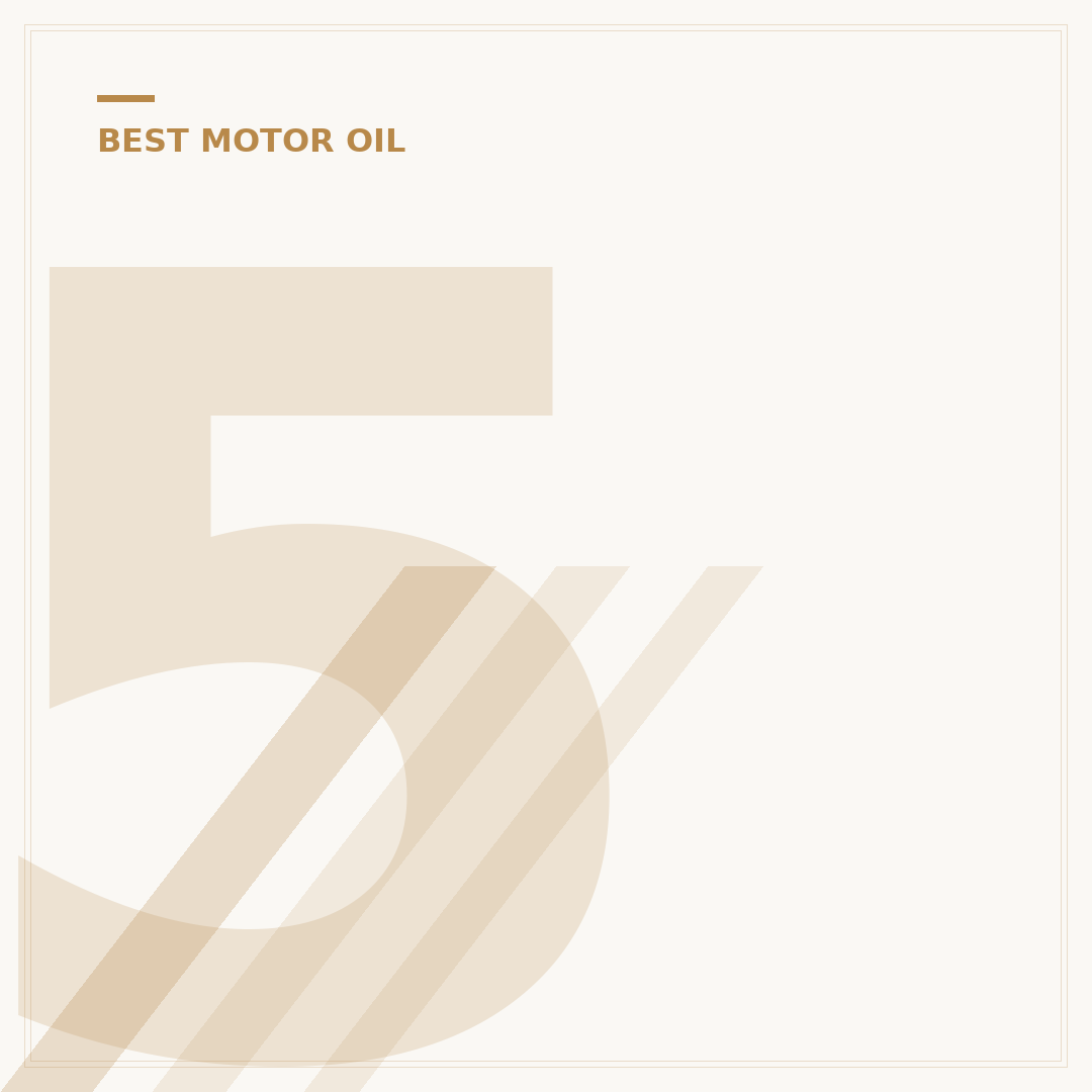 5W30 Full Synthetic Oil: 5 Key Engine Benefits