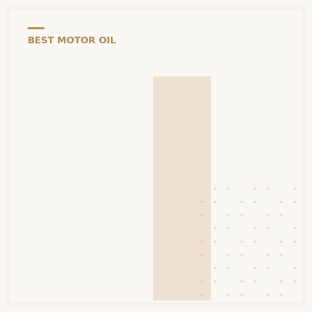 Is SAE Synthetic Motor Oil Superior? 5 Key Benefits